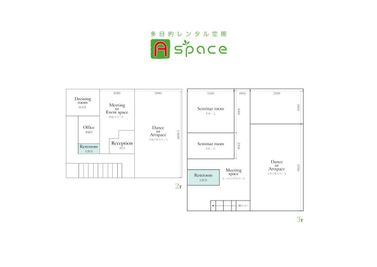 多目的レンタル空間　Aspace ３階スタジオの間取り図
