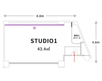 レンタルスタジオ「D-Base」川崎店 川崎スタジオ１の間取り図