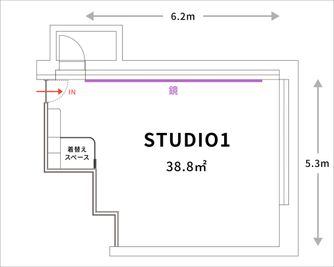 レンタルスタジオ「D-Base」大岡山店 大岡山スタジオ１の間取り図