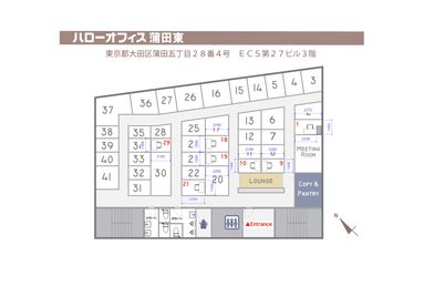 テレワークブース蒲田＿図面 - テレワークブース蒲田 ブース19の間取り図