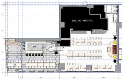 グレイドパーク恵比寿（旧：EBISU SHOW ROOM） 会議・セミナー用途の間取り図