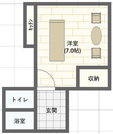 Chill.心斎橋店 備品充実の完全個室型レンタルサロンの間取り図