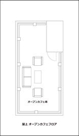 アイビーカフェ王子屋上間取り図 - 東京・王子「アイビーカフェ王子」 ワークスペース１席の間取り図