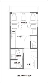 アイビーカフェ王子１階間取り図 - 東京・王子「アイビーカフェ王子」 ワークスペース１席の間取り図