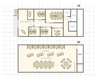 フロアマップ - CoWorks24鷺沼駅前店 貸し会議室Bの間取り図