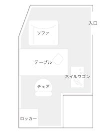 都立大学駅徒歩２分！ネイル専用レンタルスペース＜She都立大＞ 好立地のネイル専用個室スペース｜Sheネイルスタジオ都立大406の間取り図