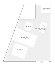 都立大学駅徒歩２分！ネイル専用レンタルスペース＜She都立大＞ 好立地のネイル専用個室スペース｜Sheネイルスタジオ都立大407の間取り図