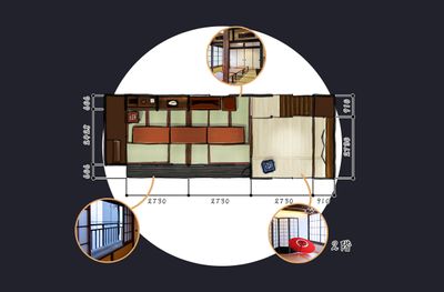 間取り図(2階) - むすべや日本橋まどかの間取り図