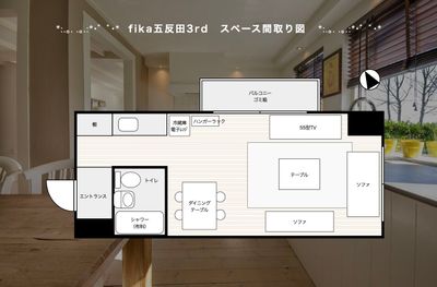 284_fika五反田3rd レンタルスペースの間取り図