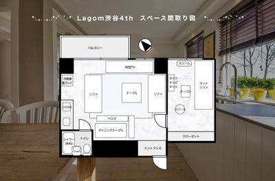 169_Lagom渋谷道玄坂4th パーティールームの間取り図