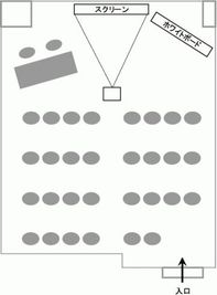 シアター型レイアウト - 貸会議室 オフィス東京 A4会議室の間取り図