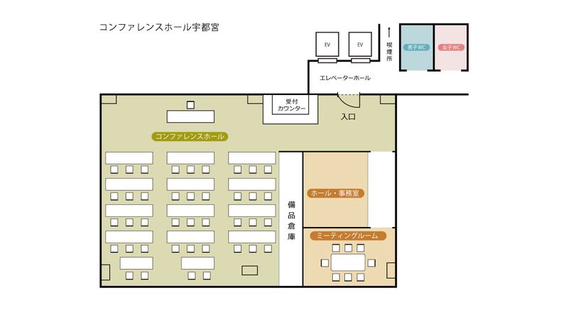 MeetingRoom(MAX8名) - 宇都宮コンファレンスホール