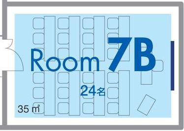 ワイム貸会議室神田　ご予約は00分～00分でお願いいたします Room 7Bの間取り図