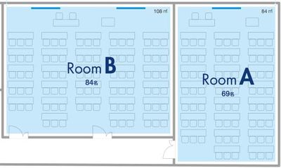 ワイム貸会議室新宿西口　ご予約は00分～00分でお願いいたします Room A+Bの間取り図
