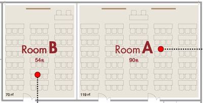 ワイム貸会議室赤坂スターゲートプラザ　ご予約は00分～00分です Room A+Bの間取り図