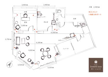 Studio Sweetsbox 東日暮里 【商用利用】ガトーショコラ[多目的スタジオ]の間取り図