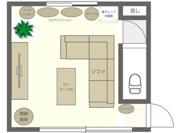 お部屋の間取りです - みんなの秘密基地『レイズ（Rays）』 大宮レンタルスペース『レイズ（Rays）』の間取り図