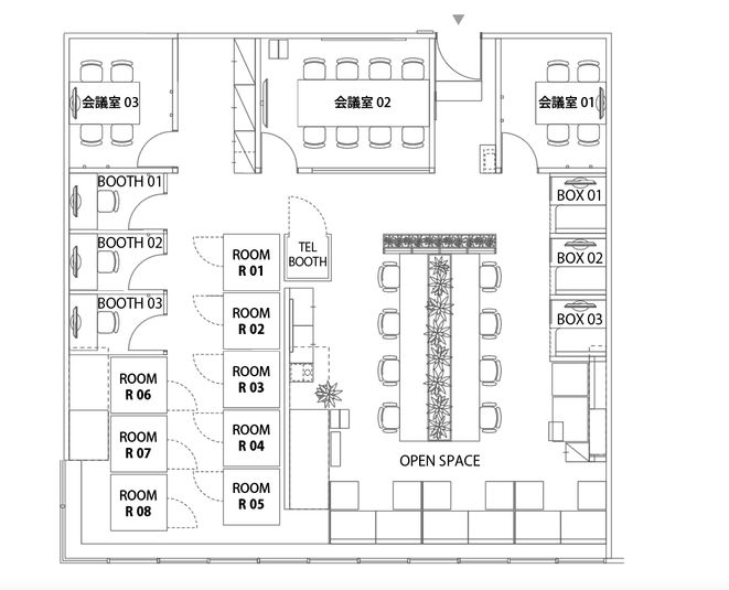 BOX 01（1名） - H¹T なんば（サテライト型シェアオフィス）
