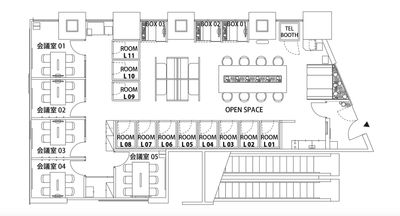 H¹T横浜ビジネスパーク（サテライト型シェアオフィス） 会議室 05(6名)の間取り図