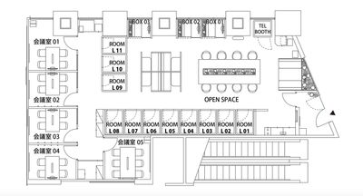 H¹T横浜ビジネスパーク（サテライト型シェアオフィス） ROOM L 11の間取り図