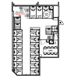 H¹T四ツ谷（サテライト型シェアオフィス） 会議室 (8名)の間取り図