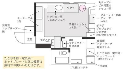 ベア並木坂 ティディベア＆ふわふわラグのくつろぎスペースの間取り図