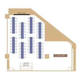 【着席レイアウト】 - 〈貸切スペース〉シャンクレール新宿 〈貸切スペース〉シャンクレール新宿　～バンケットホール～の間取り図