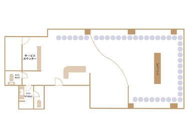 【半立食レイアウト】 - 〈貸切スペース〉シャンクレール札幌の間取り図