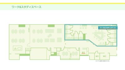 ワーク＆スタディスペース内の個室のみご利用いただけます。 - 【ミニマルワークスペース亀戸】 ミニマルワークスペース亀戸No.5の間取り図