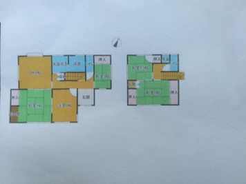 １F：67ｍ2、２Ｆ30ｍ2あります - レンタルスペース　タミーハウス タミーハウスの間取り図