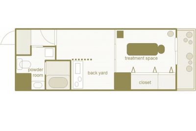 【LaQoo】福島/堂島プライベートサロン 完全個室プライベートサロンの間取り図