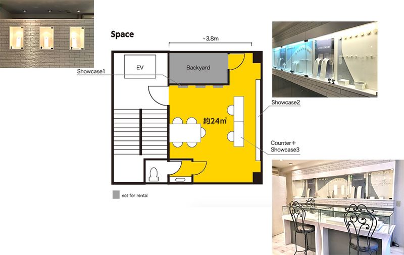 レンタルスペース アステリー「銀座サロン」テーブルスペースのみ - レンタルサロンアステリー銀座