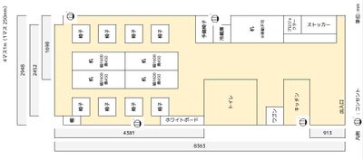 Colormell（カラメル）恵比寿東口1号店 パーティ・撮影・会議・その他［少人数利用🉐プラン：〜6名まで］の間取り図