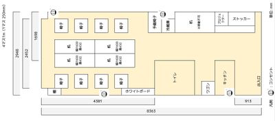 Colormell（カラメル）恵比寿東口1号店 パーティ・撮影・会議・その他［〜12名］の間取り図