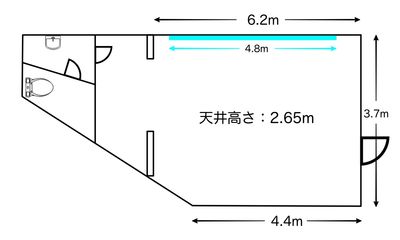 船町レンタルダンススタジオ 福山駅徒歩8分　船町レンタル ダンススタジオの間取り図