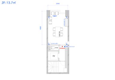 間取り図 - TIME SHARING 三越前 斉丸日本橋ビル 2Aの間取り図