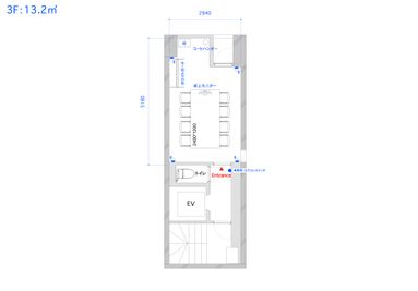 間取り図 - 【閉店】TIME SHARING 三越前 斉丸日本橋ビル 【閉店】3Aの間取り図