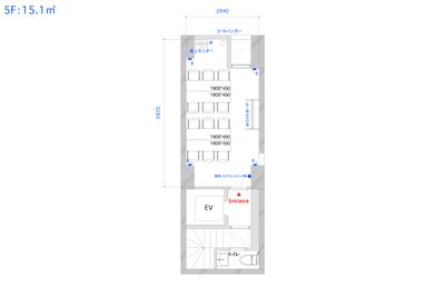 間取り図 - TIME SHARING 三越前 斉丸日本橋ビル 5Aの間取り図