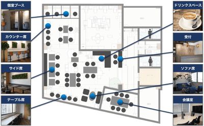 Voltage名古屋_間取り図 - Voltage名古屋 【3時間未満お得】静かに集中して作業できるコワーキングスペースの間取り図