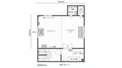 STUDIO「μ」スタジオミュー 撮影スタジオ＆レンタルスペースの間取り図