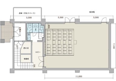 図面 - スタジオ・小劇場「シアターウィング」 四ッ谷のホール型イベントスペース・小劇場の間取り図