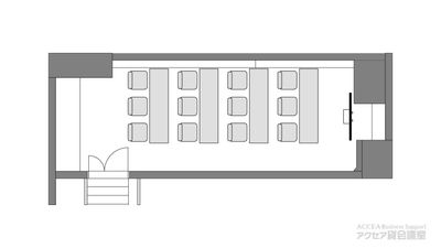 東京会議室 アクセア会議室 神保町店 第2会議室の間取り図