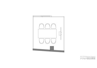 東京会議室 アクセア会議室 小川町店 第2会議室の間取り図
