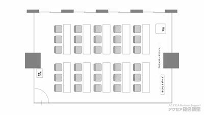 大阪会議室 アクセア会議室 心斎橋店 第1会議室の間取り図