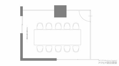 大阪会議室 アクセア会議室 心斎橋店 第2会議室の間取り図