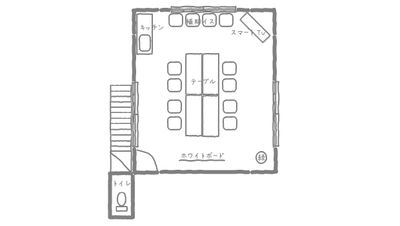【VISIT稲毛24】 完全個室の貸し会議室、レンタルスペース（旧いなげブランチ）の間取り図