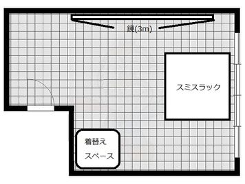 見取り図 - 【南森町駅徒歩1分】地域最安値のSKYレンタルジム南森町 【南森町駅徒歩1分】地域最安値SKYレンタルジム南森町の間取り図