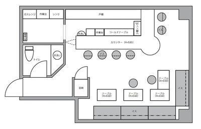 間取り図 - SORA EVENT BAR イベントバースペース名古屋栄４丁目の間取り図
