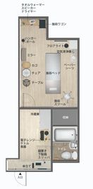 間取り図 - レンタルサロンtreat自由が丘店 完全個室プライベートサロンの間取り図