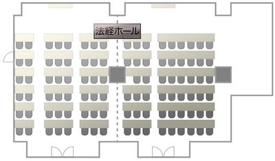 虎ノ門法経ホールの間取り図